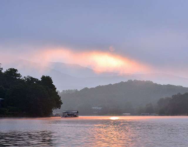 Sunrises on Lake Chatuge are almost always picturesque.