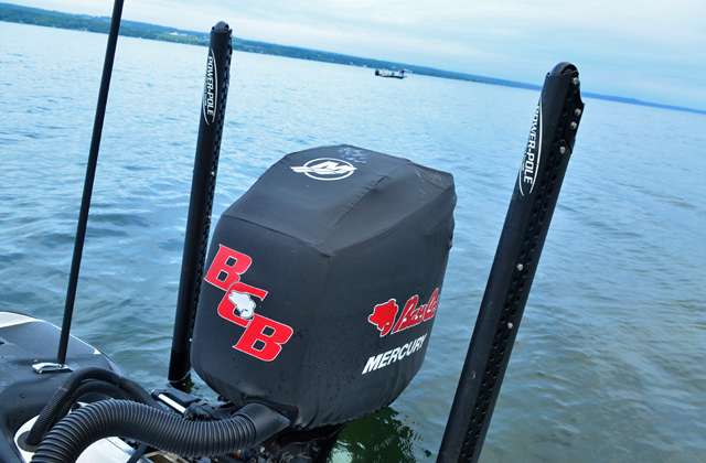 A 250-horse Mercury Optimax ProXS scoots his 'Cat down the lake.