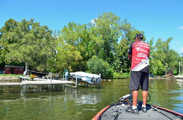 Lintner's dock pattern didn't produce much today, but he had a great tournament.