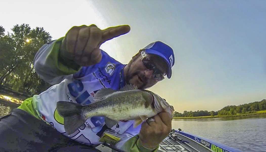This is the fish that put Fred Roumbanis in the Millionaires' Club with Bassmaster. This fish guaranteed Roumbanis a top 50 at the Delaware which meant a $10,000 check and a bump to $1,006,346 in career earnings. 
