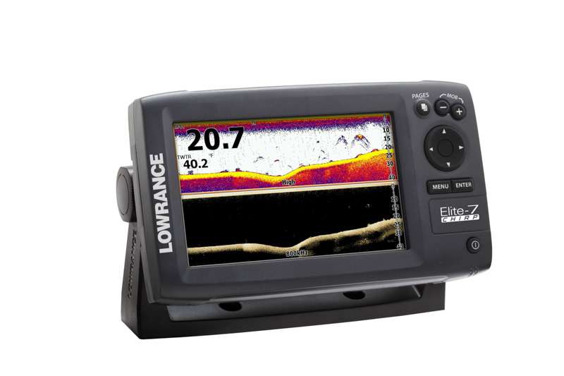 Lowrance
Elite-7 CHIRP
Lowrance has brought CHIRP technology to this affordable 7-inch unit, which is the flagship of the Elite line.