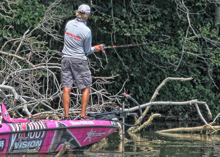 Swinging the crankbait into every tangle.