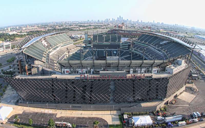 Next door is Lincoln Financial Field, where the Eagles play.