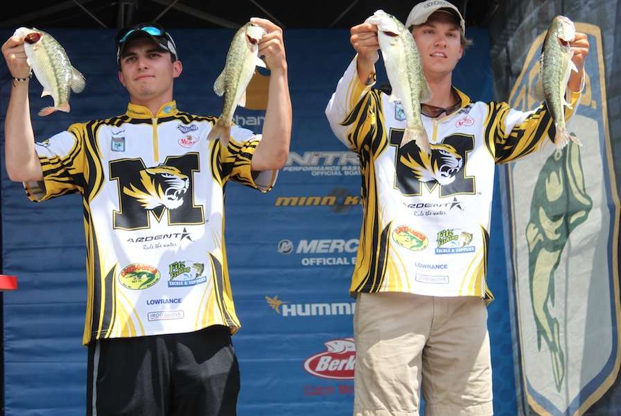 Ben Verhoef and Tommy Hebson of the University of Missouri finish 25th with 14-12.