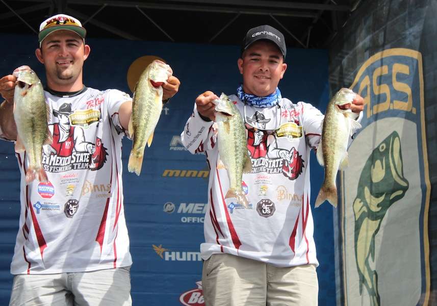 Tanner Cooper and Memo Nunez of New Mexico State University take the final spot to fish on Day 3 with 21-3. They sit in 5th.