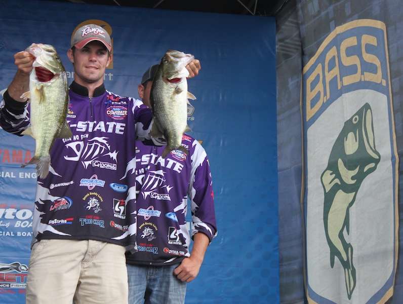 Garrett Cates and Graham Howard of Kansas State University finish 11th with 18-0 only bringing in 3 fish for two days. They were definitely on the right size. 