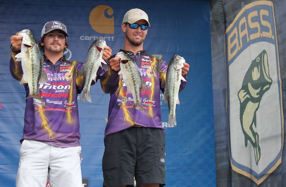 Zach Parker and Matt Roberts of Bethel University take the Day 2 lead with 27-5. 