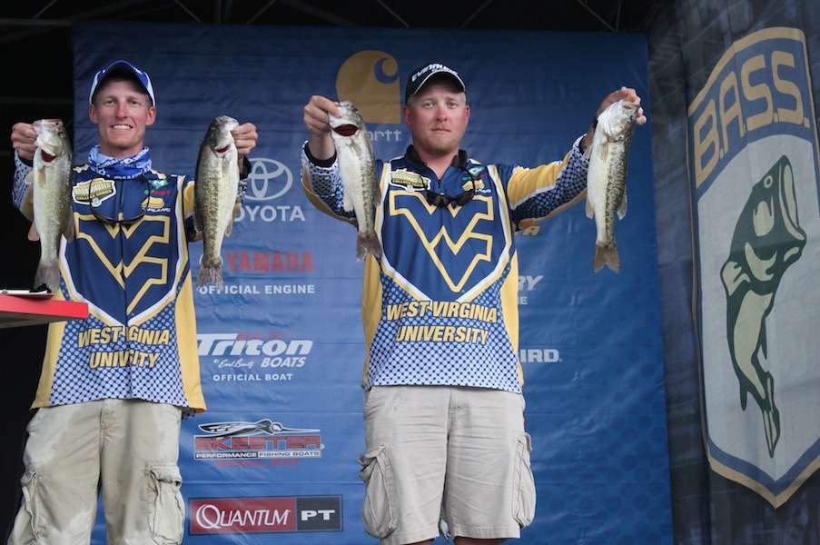 Edward Rude III and Matthew Gibson of West Virginia University finish 19th with 16-10. 