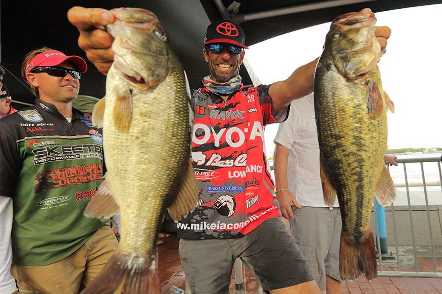 Local favorite Mike Iaconelli had a great day.