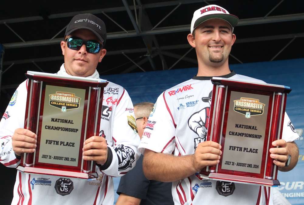 Tanner Cooper and Memo Nunez of New Mexico State University finish 5th with 25-8 for three days. 