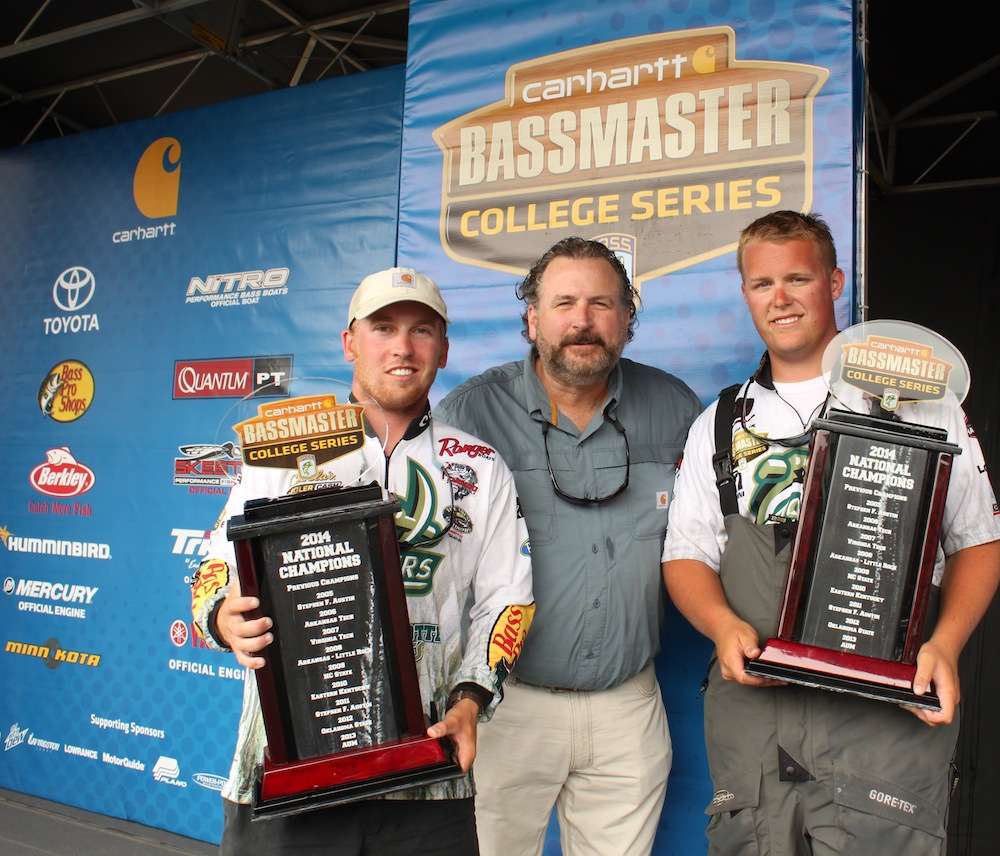 Congratulations to Jake Whitaker and Andrew Helms of UNC Charlotte, the 2014 Carhartt Bassmaster College Series National Champions. 