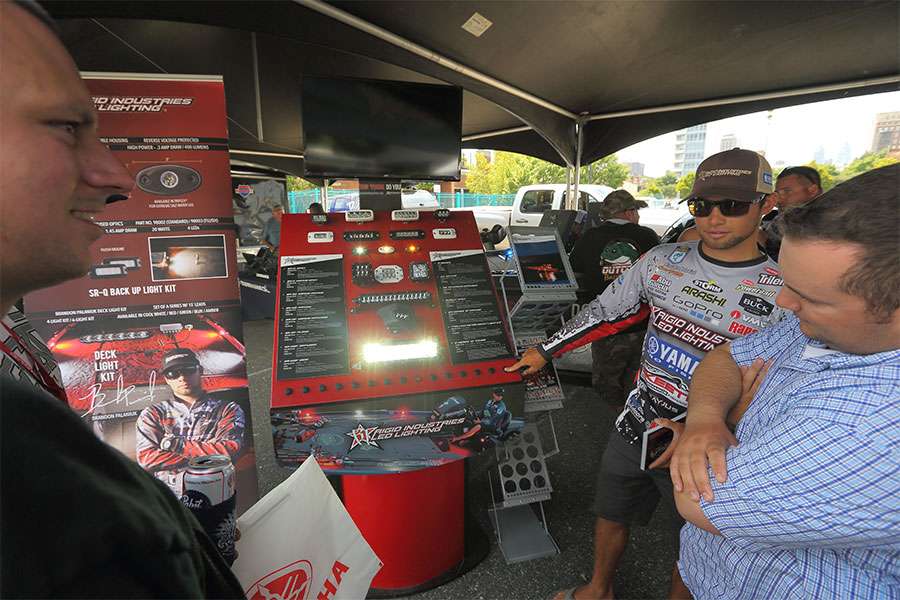 Brandon Palaniuk talks with fans about Rigid Industries LED Lighting system.