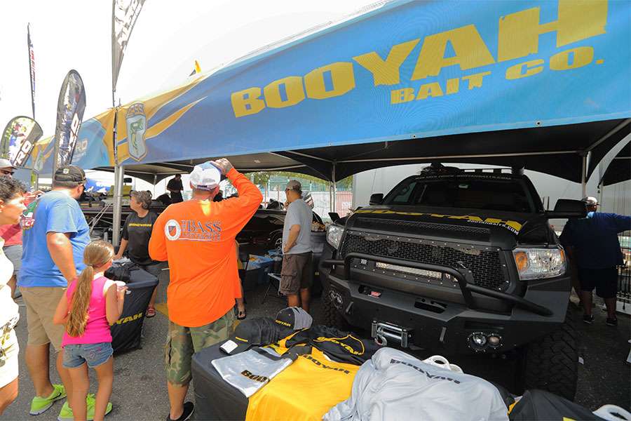 Booyah baits was giving away a fully-rigged Toyota.