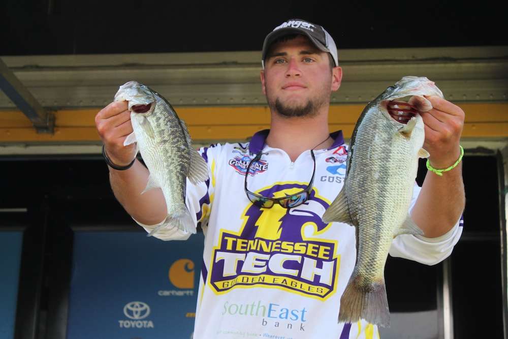 Manning's two fish go 4-11, including the Day 2 Carhartt Big Bass of 3-7. 