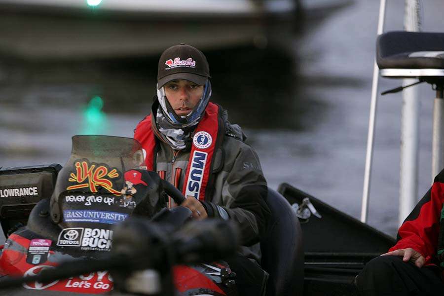 Michael Iaconelli wears his game face for the takeoff. 
