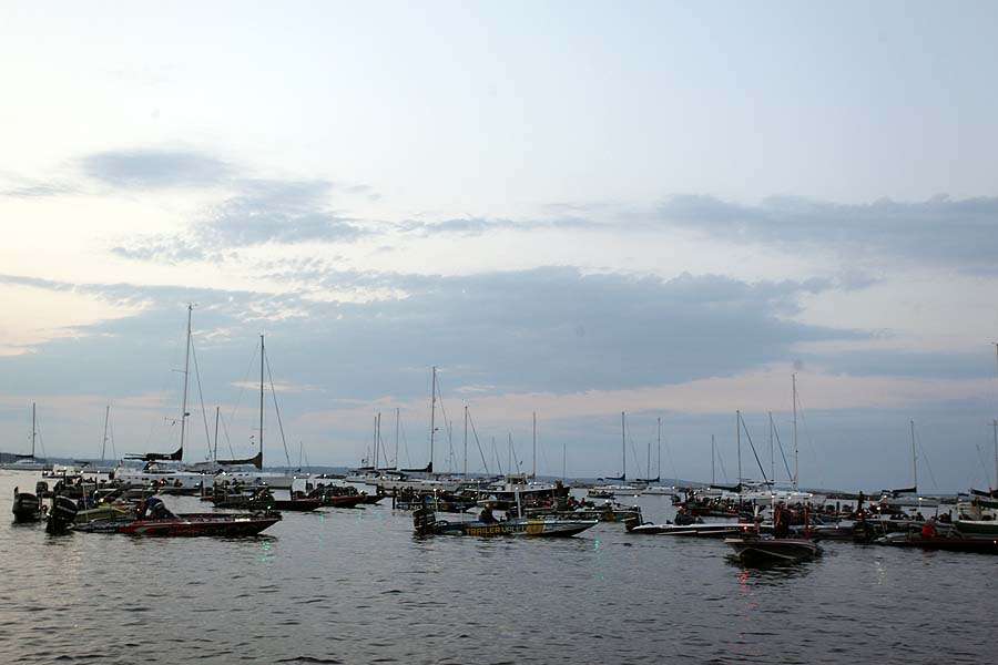 The Plattsburgh Boat Basin is a mix of yachts and bass boats. 
