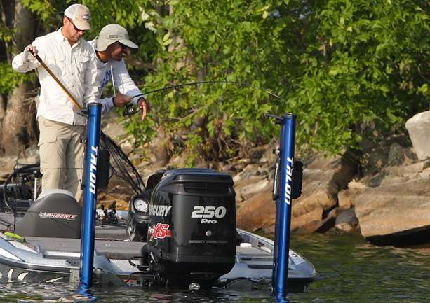 Dave Wolak hooks up with one of his best fish of the day. 