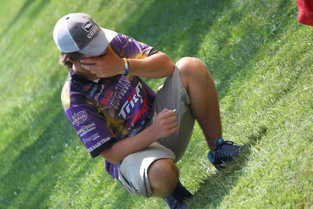 What is happening has also set in with Zach Parker. Though Parker has nothing to be ashamed of, being so close and falling short is a hard pill to swallow. Parker outlasted roughly 160 other anglers this week. 