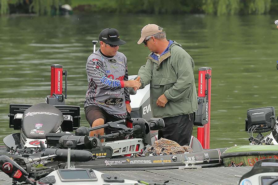 Brett Hite and his marshal look like they had a good day on the water.