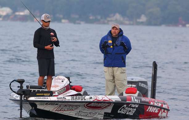 Justin Lucas had an area to himself early on Day One of the A.R.E. Truck Caps Elite at Cayuga Lake. 