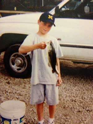 4. How old were you when you caught your first bass?
I must have been 11 or 12 and fishing with my uncle on Lake Oroville. My first bass was a tiny spotted bass.
