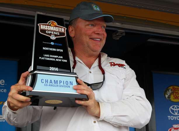 Schneider took home the first place title in the co-angler division.  