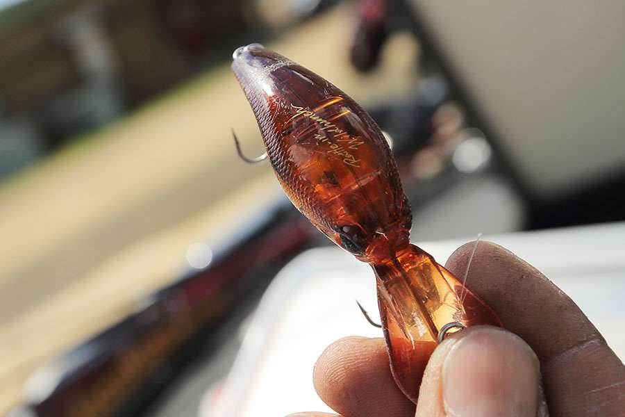 This is one of his go-to baits. It has lots of teeth marks.