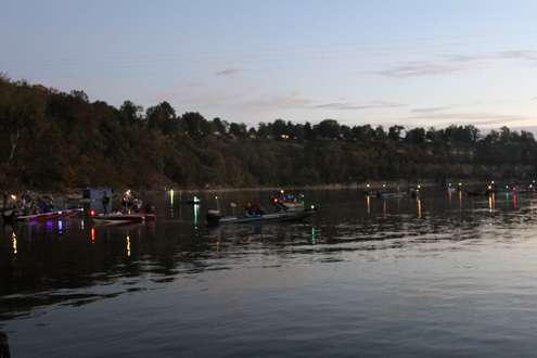 Anglers took off at safe light on Herrington Lake, 2,335 acres on the Dix River, in Garrard County.