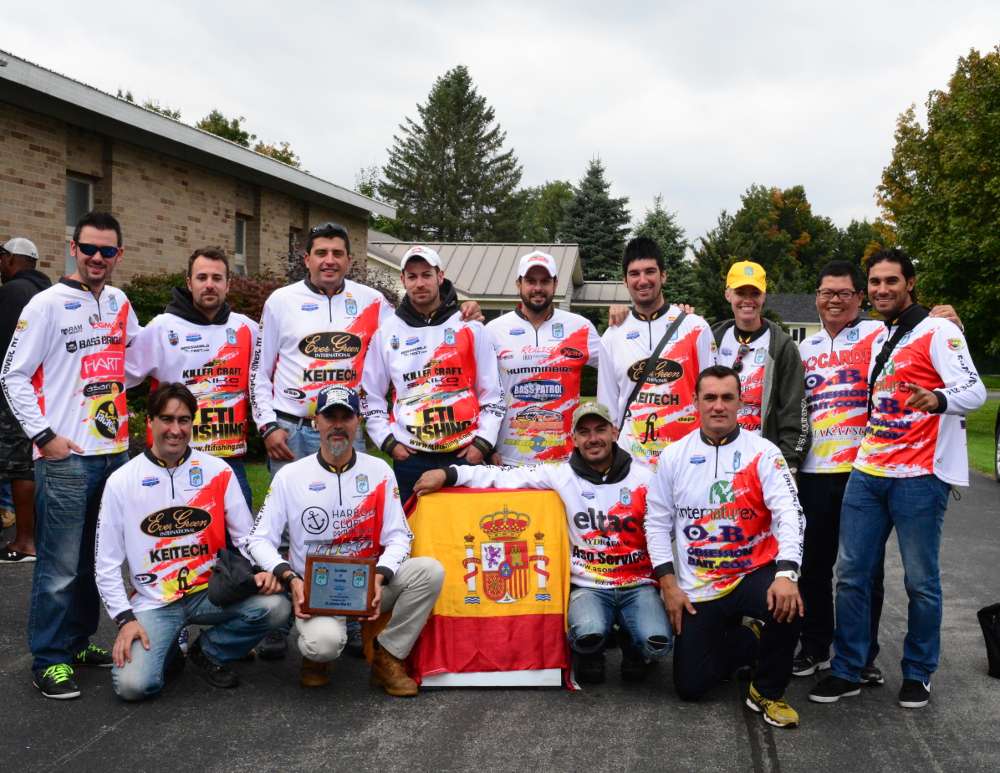The team from Spain traveled 24 hours to get to Waddington for the tournament. The angler who qualifies for the championship will have to travel back to the United States in just a few weeks.