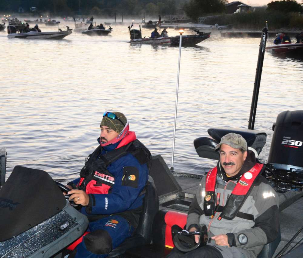 David Riley of Rhode Island and John Diaco of New Hampshire share a boat today. Diaco has made it all the way to the Bassmaster Classic before. Heâd love to do it again.