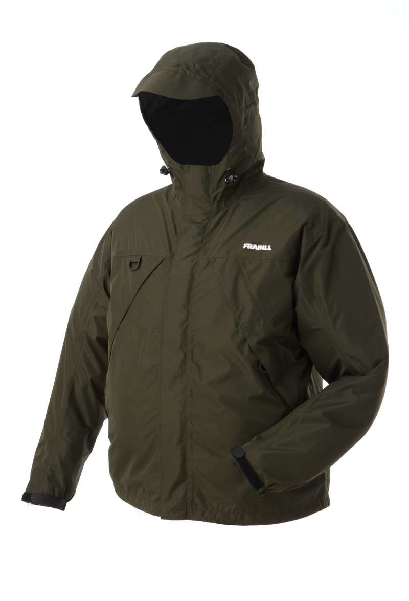 Frabill
F1 Jacket (green)
Anglers in the South can celebrate, Frabill is introducing the latest in its F-series of stormsuits, this one engineered for warm climates. It keeps the rain out while getting rid of the sweat. 