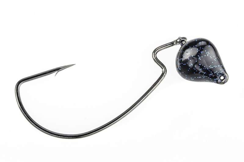 Strike King 
Mark Davis Jointed Structure Head
This jighead mates the free-swinging hook craze to Strike King's newest head design, the Structure Head, which is half flipping jig and half football jig. The end result? A super snag-resistant way to drag your plastics around deep structure.