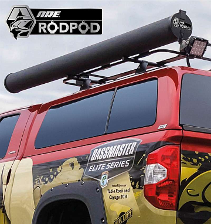 ARE 
Rod Pod
Running out of room in your boat but need to take more sticks to the lake? Consider an ARE Rod Pod or two. They each hold several combos or a slew of rods securely on top of your pickup. They're also weatherproof.