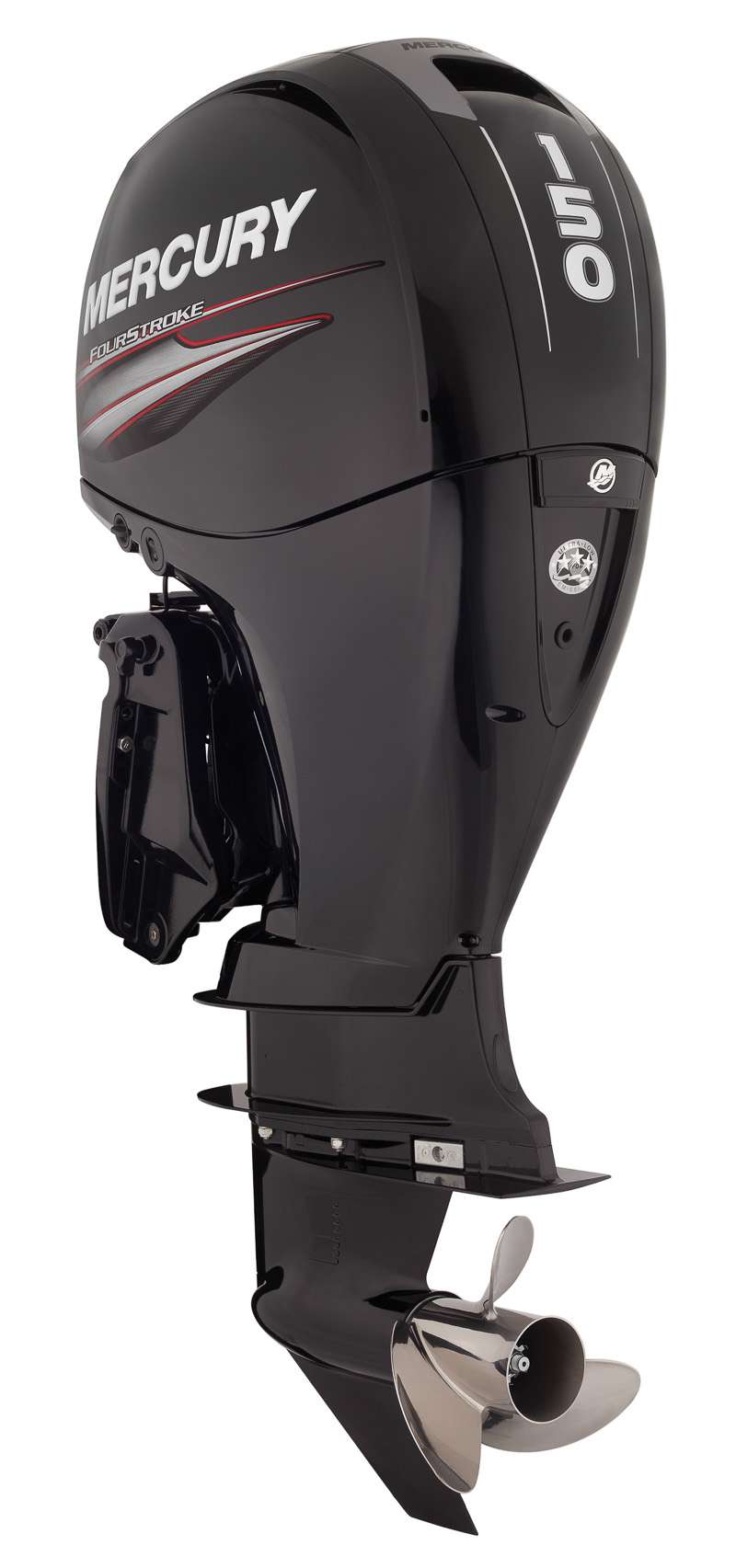 Mercury
Small HP 4 strokes
Brand new for the Wisconsin outboard manufacturer is a small-horsepower line of 75-, 90-, and 115-horse 4-strokes. They are a shade heavier than 2-strokes but have four cylinders and greater displacement for a super stout midrange and hole shot. 
