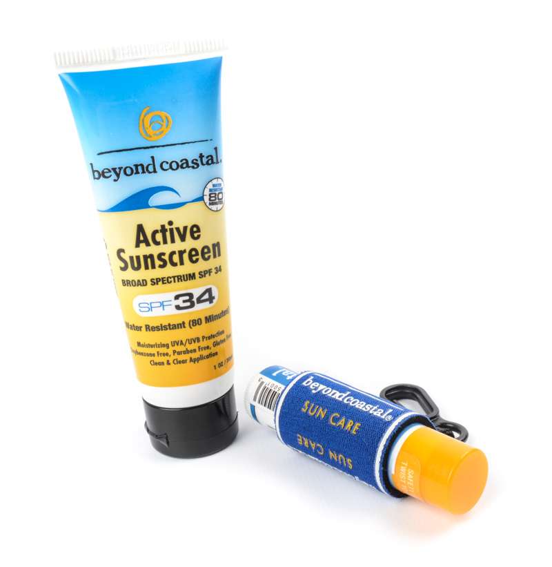 <p>Beyond Coastal Active Sunscreen & Lip Balm</p>
Beyond Coastal has developed a new line of skin care products from sunscreen to lipbalm to aftersun lotion to protect, nourish and repair skin that sees a lot of sun.
