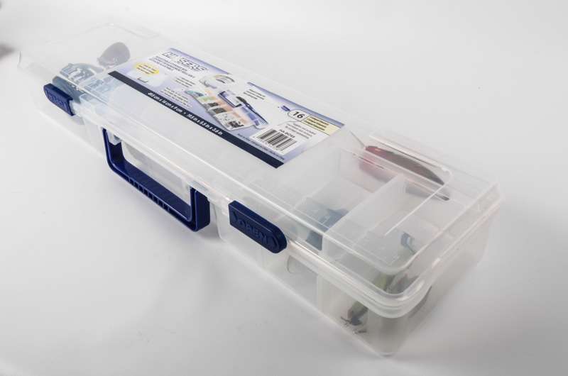 <p>Hi Seas</p>
<p>Adjustable Storage Box</p>
<p>The 16 compartment tackle storage box comes with 12 adjustable dividers and is great for travel. Round slides in each compartment makes for easy scooping.</p>
