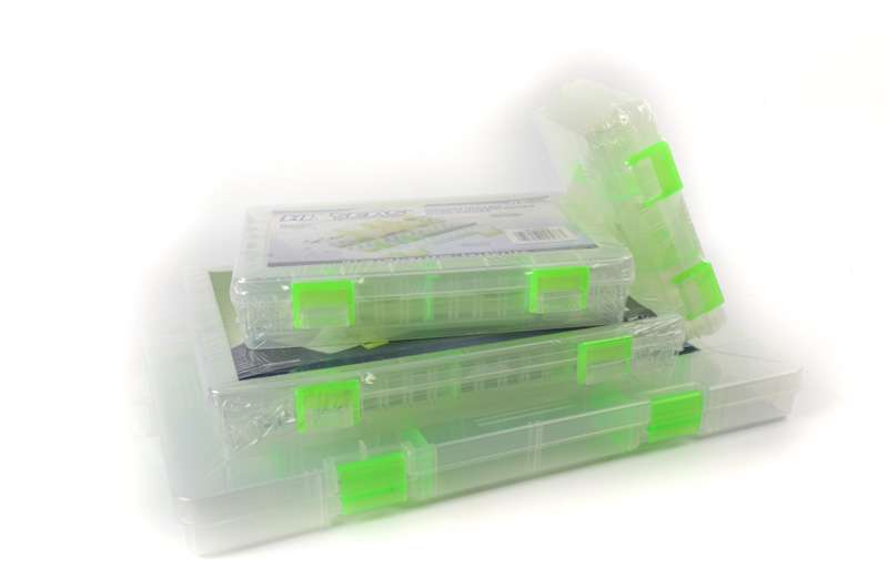 <p>Hi Seas</p>
<p>Adjustable Storage Box</p>
<p>Hi Seas offers four different size options of their tackle box, meeting the storing, transportation, and organization needs of every angler. Four, two different 12 slot options, and one 22 compartment.</p>