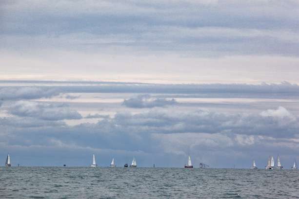 Meanwhile, a full-blown regatta had broken out in sight of Nielsen and Lonchar's fishing location.