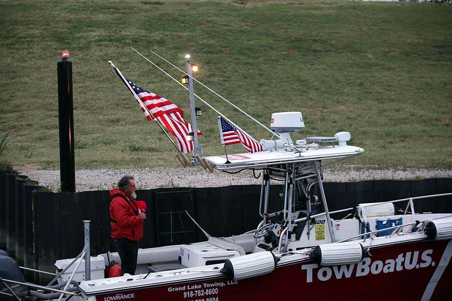 And the flag waves aboard the TowBoatU.S.