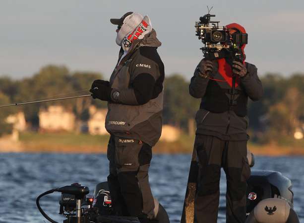 Wes Miller spent the day with Hackney, shooting video for Bassmaster television. 