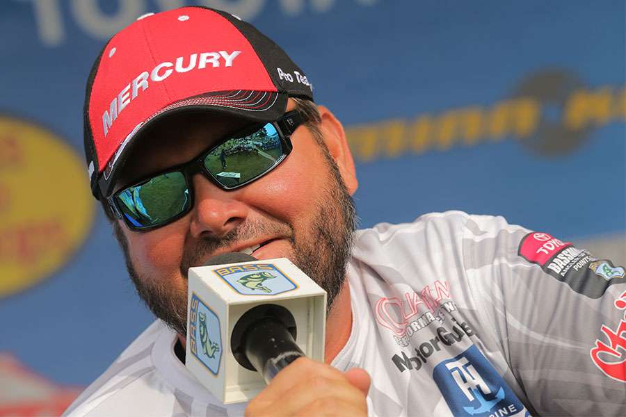 Points leader Greg Hackney has said the downtime from fishing has allowed him to really feel the pressure of being in the lead and so close to the title. 
