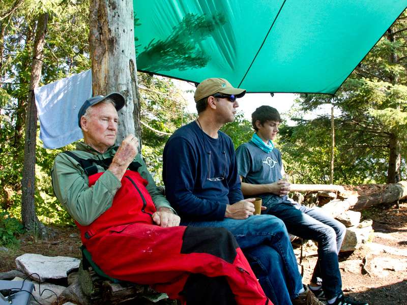 McKinnis, his son Mike (center) and Damon spent a week camping in the Boundary Waters.