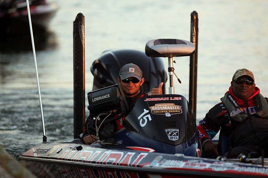 Jordan Lee is all thumbs up for a day of action on the lake of his choice. 