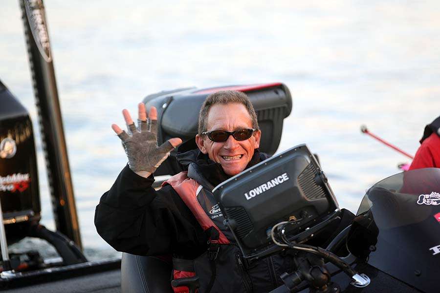 As always, Charlie Hartley is all smiles on one of his favorite lakes filled with smallmouth. 