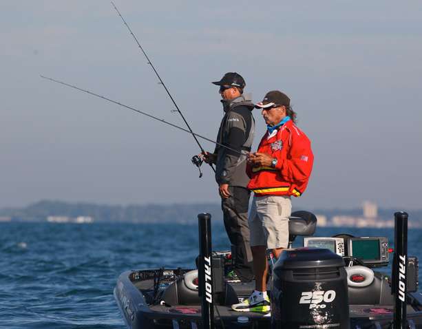 Brent Ehrler and co-angler Roy Moon fished together on Day One. 