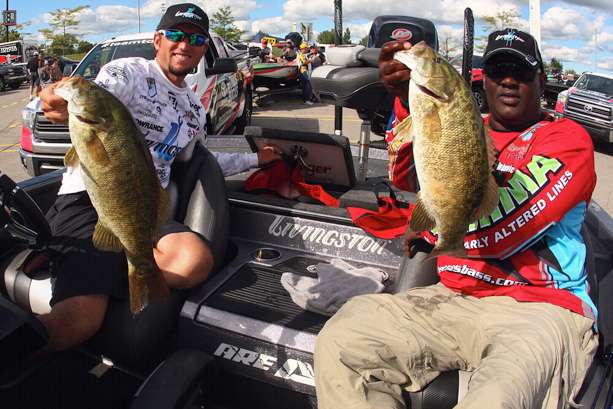 Stetson Blaylock and Mandel Pettus fished together on the final day. Here they show us their two best fish of the day. 