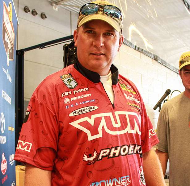 Cliff Prince shows off his game face and extreme focus. He has a lot to fish for as he is the first man out of the Classic. If an angler wins and didnât fish all three Open events, then he is inâ¦and if an Elite Series angler double qualifies with a win, he is in.