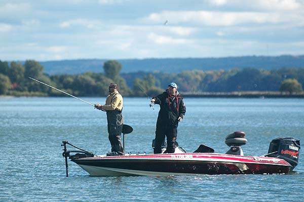 These Basstrek anglers make their last casts of the day near Presque Isle Bay Marina. Theyâre still looking for a good largemouth.