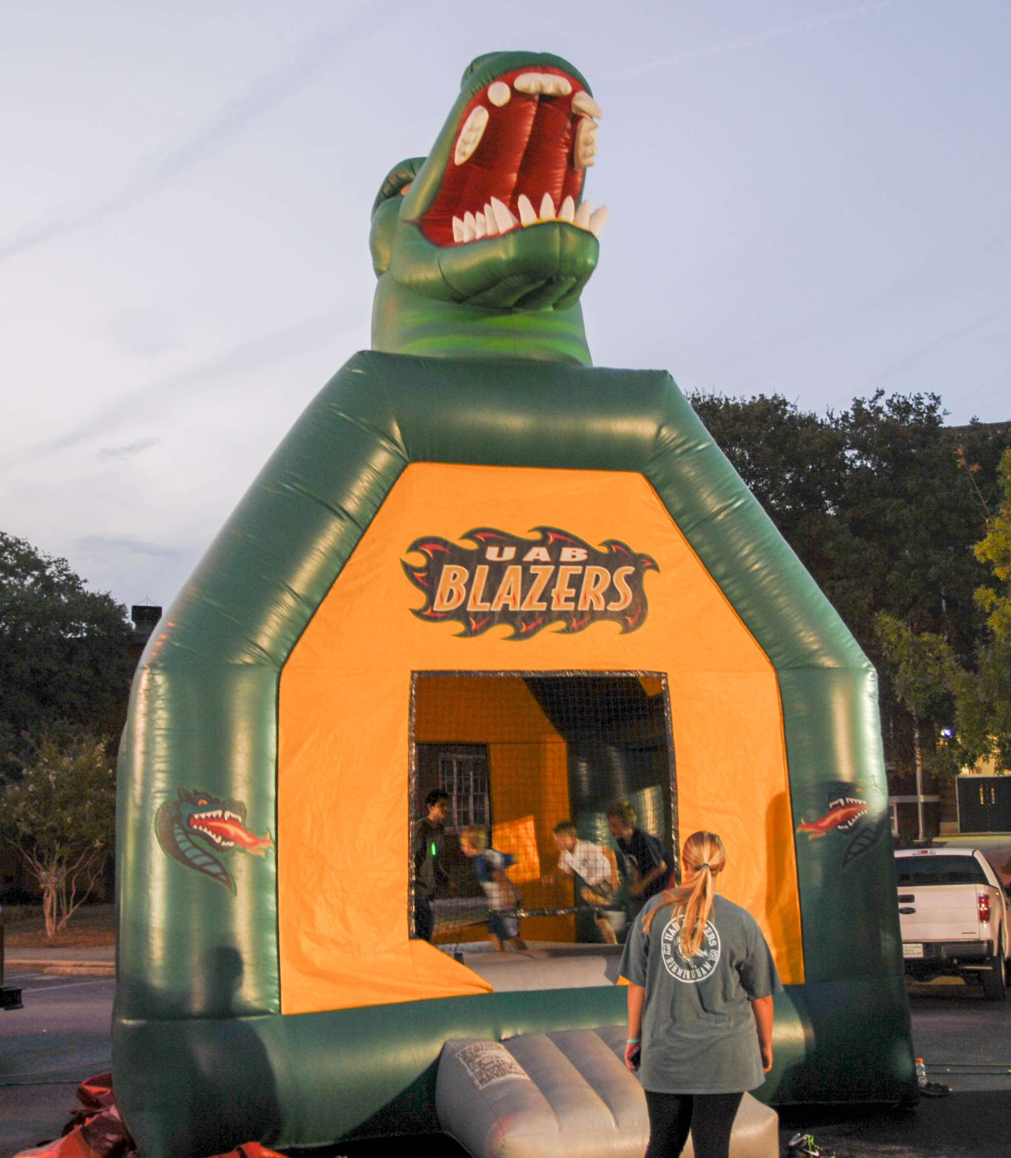 Kids in attendance had some good times in this UAB bounce house. 