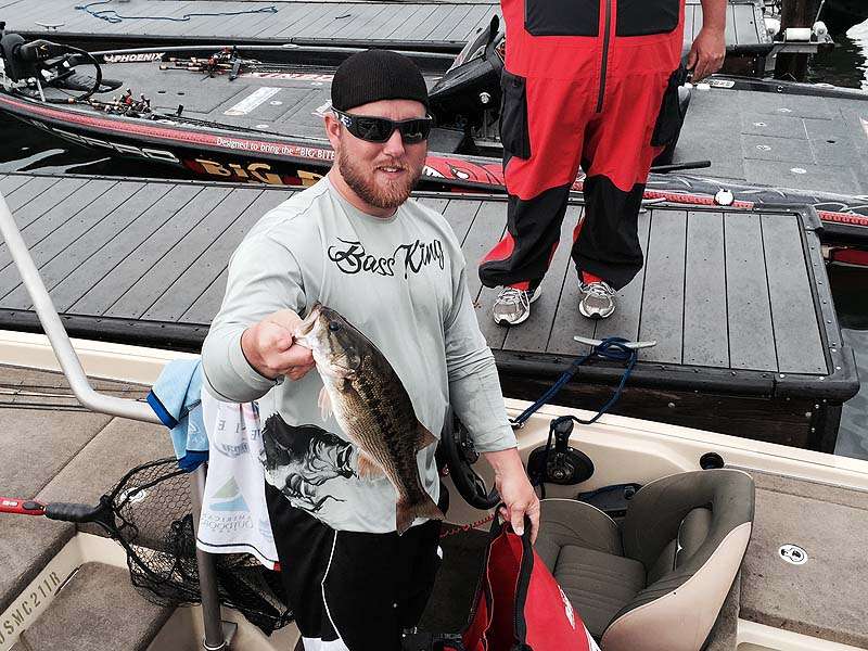 Larry McMurray catches a five-bass limit today to conclude his Open season. 